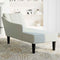 vidaXL - Chaise - longue - met - rechterarmleuning - fluweel - lichtgrijs
