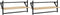 vidaXL - Wandschappen - met - stangen - 2 - st - 65x25x30 - cm - sonoma - eikenkleurig