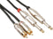 HQ Power PAC118 - RCA-jack kabel 2 x RCA mannelijk 2 x 6,35 mm mannelijk mono 5 m zwart