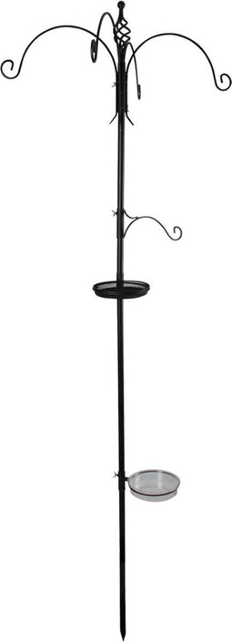 Esschert Design Voederstation - Vogelvoederhuisje - Groen - 75 cm x 75 cm x 300 cm