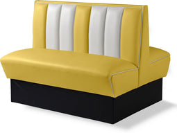 Bel Air Dinerbank Double Booth HW-120DB Geel