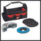Einhell TC-AG 125/850 - Haakse slijper - 850W 12000rpm 125mm schijfdiameter - incl. 3 doorslijpschijven en 1 lamellenschijf (set van 4)