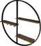 Wandrek rond wijn dia 75cm metaal/hout