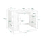 SoBuy FWT35-W - Bureau - Werktafel met Lade en Legplanken - Wit