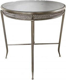 Bijzettafel DKD Home Decor Zilverkleurig Metaal Spiegel 56 x 56 x 56 cm