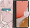 iMoshion Hoesje Geschikt voor Samsung Galaxy A72 Hoesje Met Pasjeshouder - iMoshion Design Softcase Bookcase - Meerkleurig / Pink Graphic