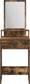 vidaXL - Kaptafel - met - Laden - - - Gerookt - Eiken, - 50x41x140 - cm