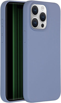 Accezz iPhone 15 Pro Max - Liquid Silicone Backcover met MagSafe - Krasbestendig Schokbestendig - Grijs