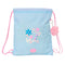 Rugtas met Koordjes BlackFit8 Smile Blauw Roze 35 x 40 x 1 cm