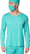 dressforfun - Herenkostuum chirurg M - met mondmasker en hoofddeksel - blauw