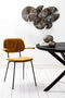 Light&living Eetkamerstoel 58x58x82 cm EMMA velvet okergeel-donker grijs