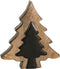 J-Line decoratie Kerstboom Puzzel - hout - zwart/naturel - small