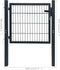 vidaXL - Poort - dubbelstaafmat - (enkel) - 106x170 - cm - antracietgrijs