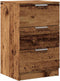 vidaXL - Nachtkastje - 40x36x65 - cm - bewerkt - hout - oud - houtkleurig
