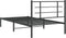 vidaXL - Bedframe - met - hoofdbord - metaal - zwart - 100x200 - cm