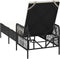 vidaXL - Ligbed - met - Kussen - - - Zwart - Poly - Rattan