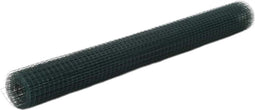 vidaXL - Kippengaas - 25x1,5 - m - staal - met - PVC - coating - groen