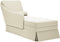 vidaXL - Chaise - longue - met - bolster - en - rechterarmleuning - fluweel - crème