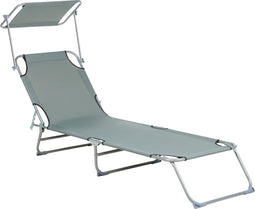 FOLIGNO - Strandstoel - Grijs - Polyester
