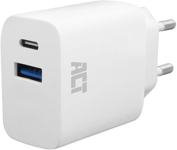 ACT AC2122 - USB-C & USB-A Lader - 20W Power Delivery PPS Quick Charge GaNFast