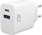 ACT AC2122 - USB-C & USB-A Lader - 20W Power Delivery PPS Quick Charge GaNFast