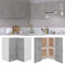 vidaXL - Hanghoekkast - Lyon - 57x57x60 - cm - bewerkt - hout - betongrijs