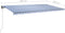 vidaXL - Luifel - handmatig - uittrekbaar - met - LED - 600x300 - cm - blauw - en - wit