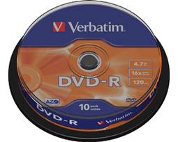 Verbatim DVD-R - 4,7 GB - 16x - Matt Silver (10 stuks)