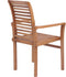 vidaXL - Eetkamerstoelen - stapelbaar - massief - teakhout - 4 - st