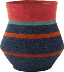 J-Line Mand Kleurrijk Strepen Zeegras Donker Blauw