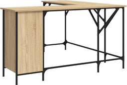 vidaXL - Bureau - 141x141x75 - cm - bewerkt - hout - sonoma - eikenkleurig