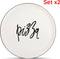 Pizzaborden 2 delige set - diameter 31cm - Wit porselein