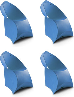 Flux Chair Junior opvouwbare design kinderstoel blauw (4 stuks)