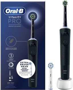 Oral-B Vitality Pro - Roterende-oscillerende tandenborstel - 2 opzetborstels - Zwart (2 stuks)
