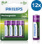 Philips HR6 - Oplaadbare NiMH Batterijen AA - 2600 mAh - 12 Stuks (3 Blisters a 4 Stuks)