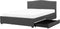 MONTPELLIER - Bed met opbergruimte - Grijs - 180 x 200 cm - Polyester