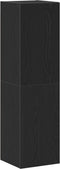 vidaXL - TV-meubel - Zwart - Eiken - 30,5x30x110 - cm - Gefabriceerd - Hout
