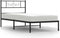 vidaXL - Bedframe - met - hoofdbord - metaal - zwart - 80x200 - cm