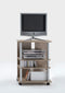 FMD Tv/hifi-kast met 3 vakken 65x40x79,2 cm eikenkleurig