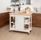 Coast Mobiele Keukentrolley - Keukeneiland - Rubberhout werkblad 99 x 46 cm - Wit (4)