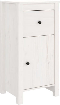 vidaXL - Dressoir - 40x35x80 - cm - massief - grenenhout - wit