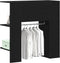 vidaXL - Hal - - kast - Zwart - Eiken - 97,5x37x99 - cm - Engineered - Wood