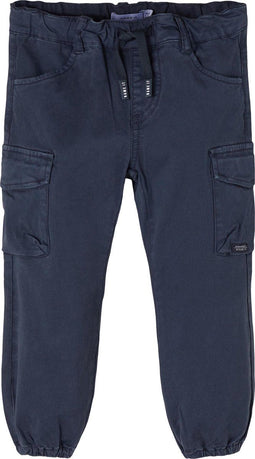 NAME IT NMMBOB TWITHILSE CARGO - Cargobroek - Baggy fit met trekkoord - Donkerblauw - Maat 104