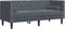 vidaXL - Tweezitsbank - Chesterfield-stijl - en - bolsters - fluweel - donkergrijs