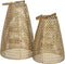 Lykta Kaarshouder Gouden Metaal 20 x 20 x 31 cm (2 Stuks)