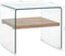 vidaXL - Salontafel - 50x50x45 - cm - gehard - glas - transparant