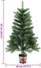 vidaXL - Kunstkerstboom - met - levensechte - naalden - 65 - cm - groen