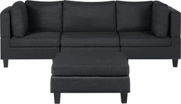 Beliani FEVIK - - Driezitsbank - Grijs - Kunststof