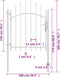 vidaXL - Poort - 1x2 - m - staal - wit