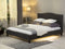 MONTPELLIER - Tweepersoonsbed LED - Grijs - 160 x 200 cm - Polyester